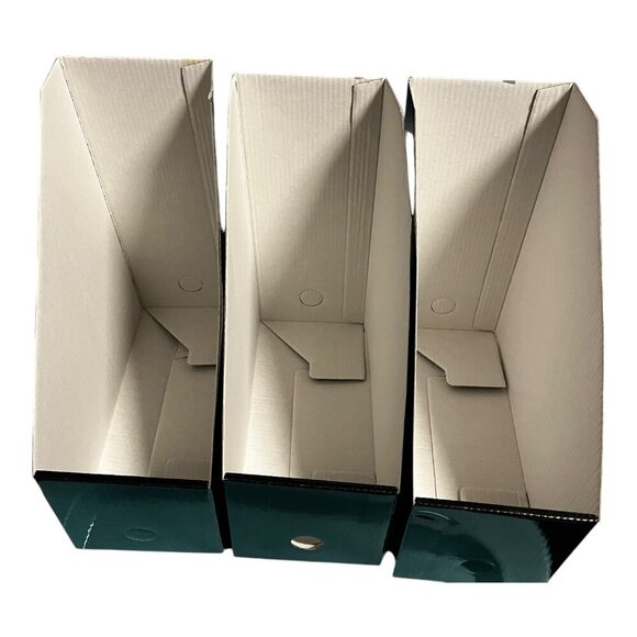 Corrugated Cardboard Paper File Rack Black Magazine Holder Organizer - Picture 2 of 8